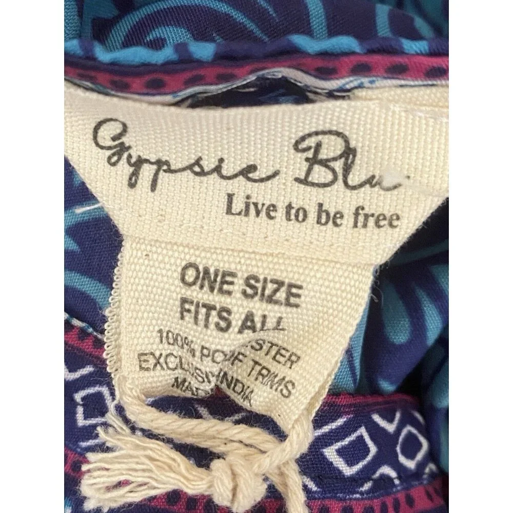 Gypsie Blu Mumu Dress Women‎ One Size Kimono Long Maxi Kaftan Beach Coverup New